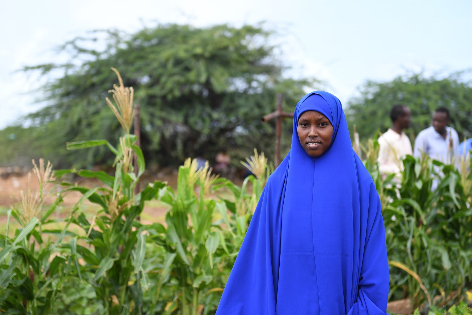Somali woman in field.