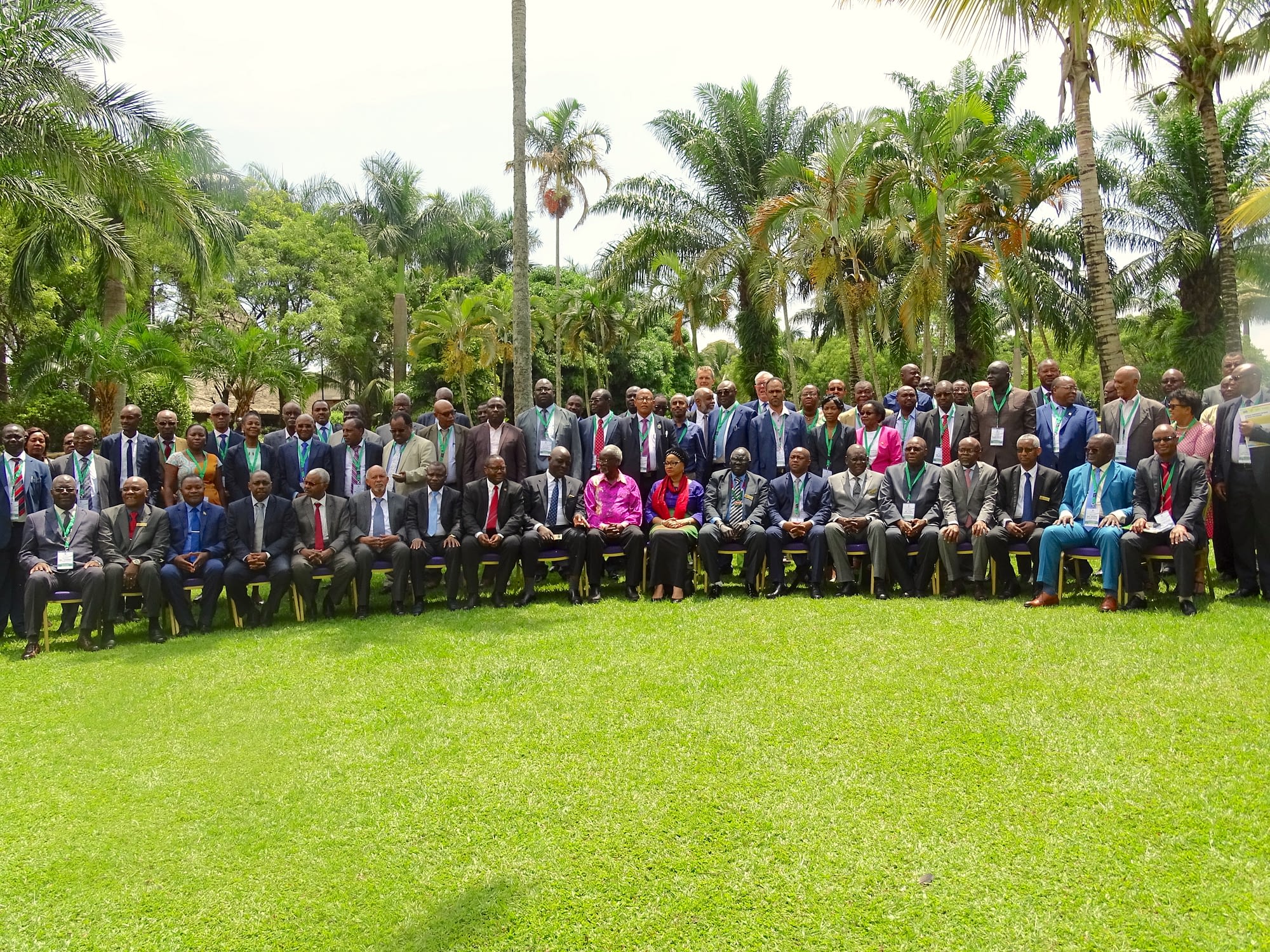 Delegates of the meeting organized by CIMMYT and ASARECA pose for a group photo. (Photo: Jerome Bossuet)