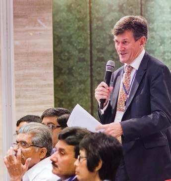 Dr. Mark Holderness, the Executive Secretary of the Global Forum on Agricultural Research (GFAR), asks a question.