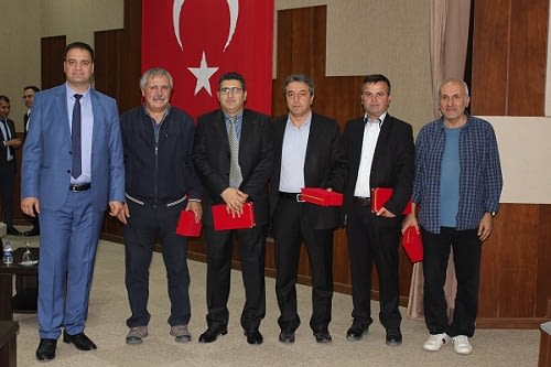 Presenters received with the director of PPCRI, Dr. Sait Ertürk. Photo Directorate of Plant Protection Central Research Institute of Turkey.