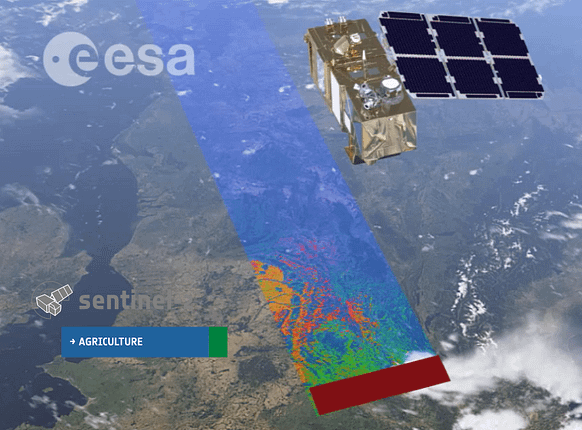 The Sentinel 2 satellites have a swath width of 290 km. Sentinel-2A is already operational, while Sentinel-2B will be launched in the spring of 2018. Together, they will be able to cover the Earth every 5 days. 